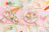 Sugar & Cloth 9 Inch Semi Circle Paper Plate, Pink with Gold Edge, 16 Count...
