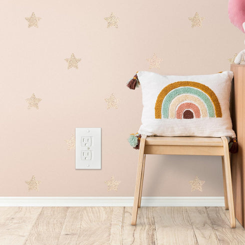 4-Pack Self-Closing Outlet Covers Baby Proofing - for Standard Single Screw & Decorator 2-Screw Outlets - Child Proof Sliding Outlet Covers...