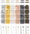 Mandala Crafts Assorted Seed Beads Sliders Clasps for Jewelry Making Bead Looms - 1080 PCs Slide Connectors Bars End Clasp Tubes Caps Jewelry Find...