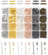 Mandala Crafts Assorted Seed Beads Sliders Clasps for Jewelry Making Bead Looms - 1080 PCs Slide Connectors Bars End Clasp Tubes Caps Jewelry Find...
