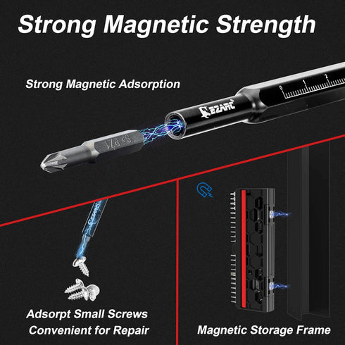 EZARC Precision Screwdriver Set, 47 in 1 Small Screwdriver Magnetic Screwdriver Electronics Repair Tool Kit, Fold Out Design with Extension Shaft ...