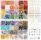 QUEFE 720pcs Crystal Chips Beads Ring Making Kit, 40 Colors Crystal Chips and Gemstone Beads for Jewelry Making Crystal Beads for Ring, Bracelets ...