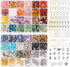 QUEFE 720pcs Crystal Chips Beads Ring Making Kit, 40 Colors Crystal Chips and Gemstone Beads for Jewelry Making Crystal Beads for Ring, Bracelets ...