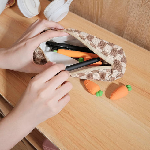 Pencil Case Pen Case Office College School Storage Bag Pouch Holder Box Organizer Makeup Pouch Cosmetic Bag Aesthetic Cute Pencil Case for Girls B...