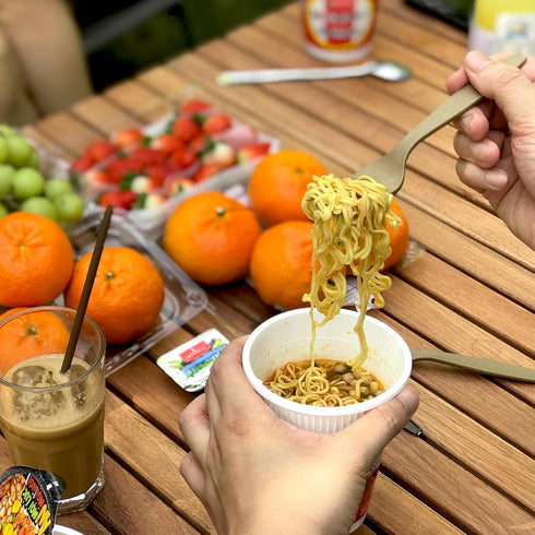 EQUO Sugarcane Disposable Forks (Pack of 15) - Plastic-free, Home-compostable, Heat-safe Utensils for Parties, Events, Camping & More...
