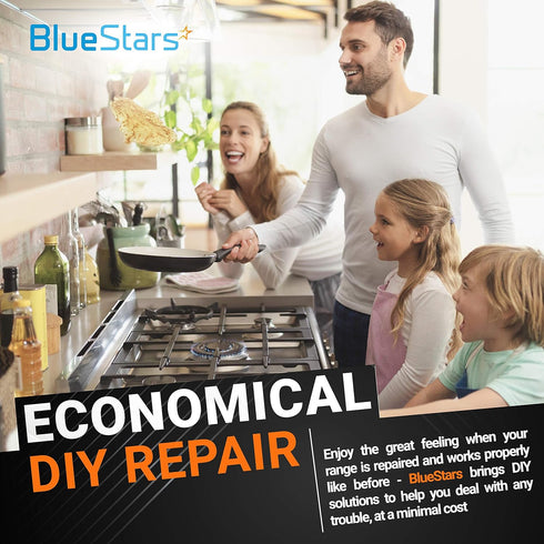 2 Packs 3051162 & 3051163 Range Oven Front and Rear Drawer Glide Replacement Kit by BlueStars - Exact Fit for Electrolux and Frigidaire Ranges - Replaces AP2121517 PS434226 PS434227