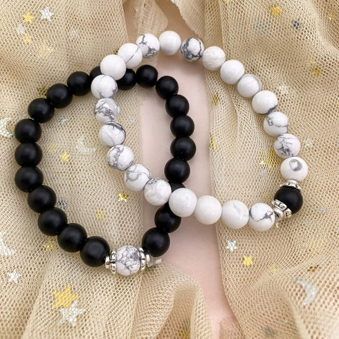 BRAVE NEW Bead Bracelet Friendship Bangle Lava Marble Bracelets Couple Thanksgiving Jewelry for Women&Men...