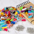 Keychain Tassels Jewelry Key Charms - 300pcs Keychain Tassels Bulk, 100pcs Key Chain Tassles, 100pcs Jump Rings, 100pcs Screw Eye Pins Hooks, Leat...