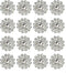 200 pcs Rhinestone Embellishments Crystal Decoration Brooch Button Flatback DIY Craft for Flower Headband Dress Accessory 14mm (200 PCS Silver)...