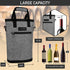 OPUX Two Bottle Wine Bag Carrier Tote, Insulated Leakproof 2 Bottle Wine Cooler Bag for Travel BYOB Picnic, Portable Wine Case, Gift for Men Women...