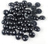 Black Half Pearl Buttons with Shank 50PC Round Mushroom Shape Buttons for Sewing Buttons Clothes Shirt Craft Scrapbooking 15mm...