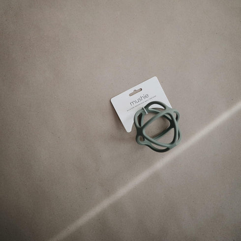 mushie Silicone Baby Teether Ball Toy (Dried Thyme)...