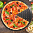Pizza Steel Pan for Oven, Pizza Crisper Pan with Holes 12 Inch, Nonstick Round Pizza Baking Sheet Oven Tray, Perforated Carbon Steel Pizza Bakewar...