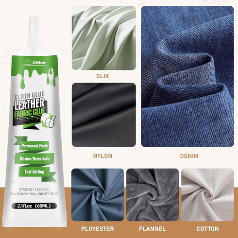 ONine Transparent Fabric Glue, Liquid Stitch Fabric Glue, Fabric adhesive Glue, 1 Bottle,2.1 Fl oz....