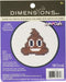 Dimensions Poop Emoji Mini Counted Cross Stitch Kit for Beginners, 11 Count White Aida, 3'' D...