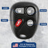 2X KeylessOption Key Fob Replacement for 2001 2002 2003 2004 2005 Buick Cadillac Chevrolet Chevy Oldsmobile Pontiac Remote, 4-Button 25695954, Loc...
