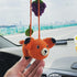 BUNNY Crochet Fox Car Rear View Mirror Holder, Cute Fox Car Hanging Ornament, A Gift for Fox Lovers Car Hanging, Crochet Lovely Fox Bag Ornament, ...