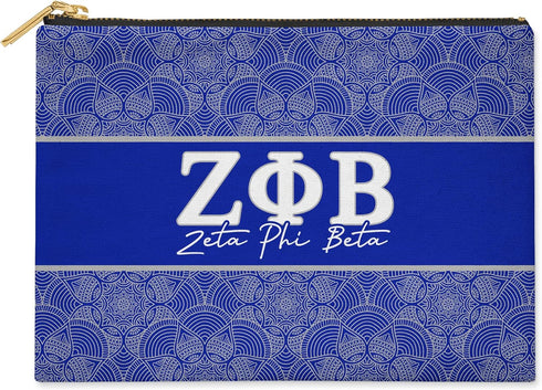 BBGreek Zeta Phi Beta Official Vendor - Makeup Pouch - Accessory Bag - Mandala - Sorority Paraphernalia...
