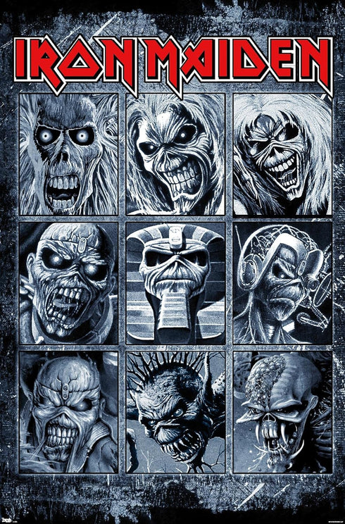 Trends International Iron Maiden - Grid Wall Poster, 22.375" x 34", Unframed Version...