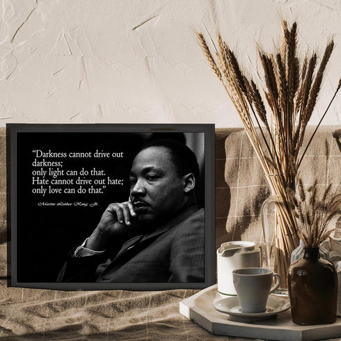 Posterizer 1 pcs-darkness cannot drive out darkness-Martin Luther King Jr.-Motivational & Inspirational Art-Afro-American Art Collection-Living Ro...