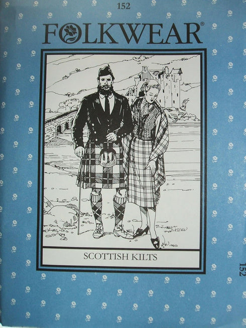 Folkwear Scottish Kilts #152 Highland Scotland Scottish Kilt Jacket Traditional Sewing Pattern & Knitted Vest (Pattern Only) folkwear152...