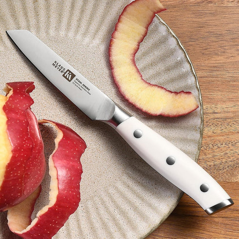 Klaus Meyer Stahl High Carbon Exclusive German Steel 3.5 inch Paring Knife (White)...
