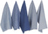 DII Ultra Absorbent, Everyday Cotton Kitchen Towels, Dishtowel Set, Assorted Blue, 5 Piece...
