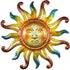 Metal Sun Wall Decor Outdoor Sunface Yard Art Porch Door Patio Garden Home Indoor Sculpture Decorations, 12 inch -B...