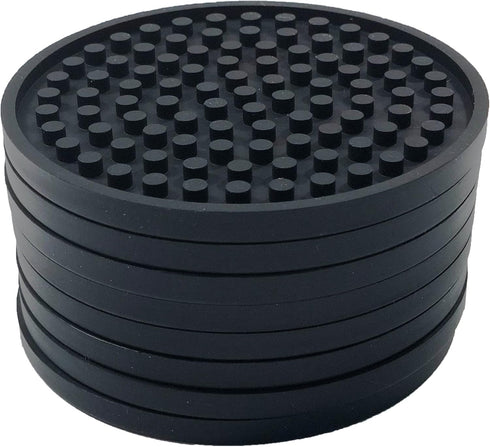 Better Kitchen Products 8 Piece Silicone Coaster Set, Black...