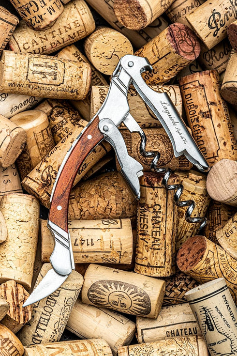 Laguiole Style de Vie corkscrew, bottle opener with foil cutter, rosewood...
