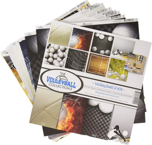 Reminisce TVOC-201 The Volleyball Collection 2 Scrapbook Kit 2, 12x12 inches...