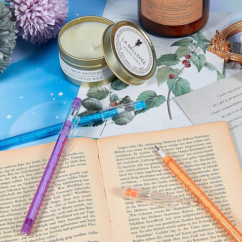 Outus Non-Sharpening Pencils HB Translucent Pencil Stacking Point Pencils for Kids Stackable Pencil with Matching Eraser for Taking Notes, Writing...