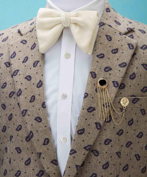 AN KINGPiiN Men's Enamel with Hanging Chains and Honorary Gold Coin Detailing Lapel Pin Brooch (Gold-Black)...