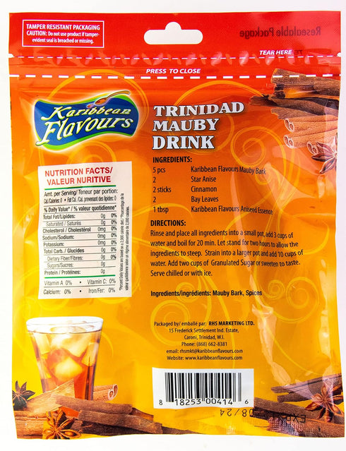 Mauby Bark and Spices - Single 3 Oz Pack | Mavi | Maby | Bitter Bark | Makes Cool Refreshing Beverage (3 Oz (Pack of 1))...