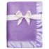 Pro Goleem Fleece Baby Blanket with 2 Inch Satin Trim Soft Plush Blanket for Boys and Girls for Babies Purple 30''x40''...