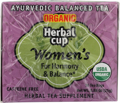 Herbal Cup Ayurveda Women's Tea, Organic Harmony & Balance, No Caffeine Herbal Teas (16 Count, Pack of 1)...