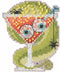 Eyeball Martini Beaded Counted Cross Stitch Ornament Kit Mill Hill 2022 Autumn Harvest MH182223 multi...