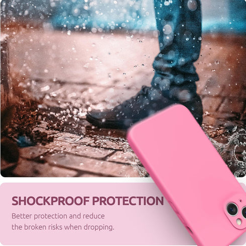 SURPHY Compatible with iPhone 13 Case with Screen Protector, (Camera Protection + Soft Microfiber Lining) Liquid Silicone Phone Case 6.1 inch 2021...