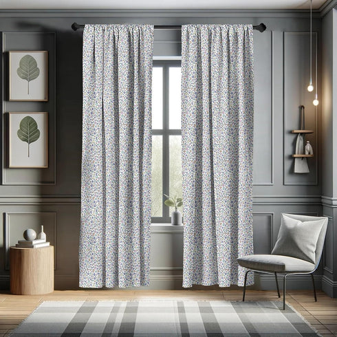 Ambesonne Leopard Print Curtains, Modernized Animal Skin Elements in Pastel Memphis Style Colors Pattern Print, Window Treatments 2 Panel Set for ...