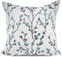 YOUR SMILE Classical Embroidery Jacquard Teal Leaf Pattern Square Decorative Throw Pillow Case Cushion Cover 18x18 inch...