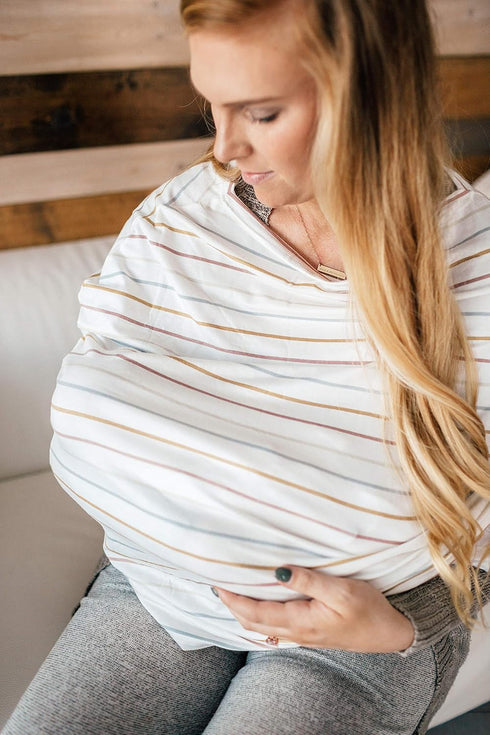 Copper Pearl Multi-Use Cover: Car Seat Covers, Nursing Cover, and Stroller Cover for Sun - Stretchy Fabric, All-Season Use, Stylish Designs, Easy ...