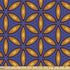 Lunarable Retro Fabric by The Yard, Classic Repetitive Pattern with Geometric Style Motif with Leaves, Decorative Fabric for Upholstery and Home A...