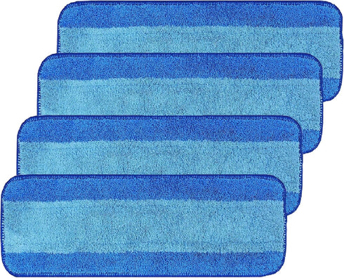 4Pack Reusable Microfiber Mop Pads for Bona Mop, Bona Hardwood & Hard-Surface Floor Cleaner, 18" Cleaning Mop Refill Pad Washable Wet Dry Pads Swe...