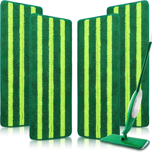 4 Pack Spray Mop Pads Refills for Libman Freedom Spray Mop, Reusable Microfiber Spray Mop Head Replacement, 16 in Spray Mops for Floor Cleaning...
