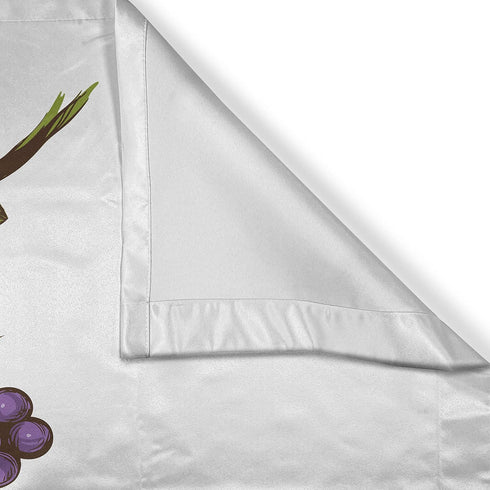 Lunarable Wine Grapes Kitchen Curtains, Drinking Tasting Party Theme Fresh Purple Fruits on Plain Backdrop, Window Drapes 2 Panel Set for Kitchen ...