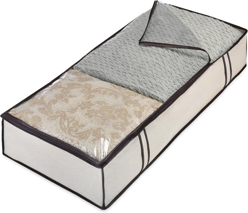 Whitmor Heavy Duy Canvas Zippered Under Bed Bag, Jumbo...