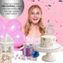 Number 15 Quinceanera Rhinestone Princess Crown Monogram Cake Topper - Sweet 15th Birthday Party (Silver)...