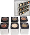 Magnetic Spice Jars - Shake or Pour Containers Attach to Most Refrigerator Doors & Appliances - Set of 6 Seasoning Dispensers - Easy Open Window T...