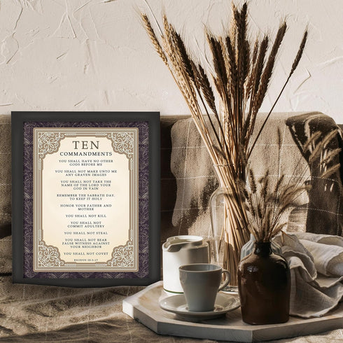Posterizer 1 pcs-Religious Bible Verse -Ten Commandments-Religious Posters-Gifts for Christians-Decor for Home & Office- UNFRAMED Wall Art...
