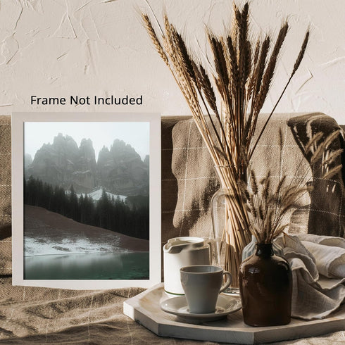 Posterizer 1 pcs-beautiful nature scene with evergreen trees and mountains 6-Landscape & Nature Art-Gift for Art Lovers-Decor for Home & Office- u...